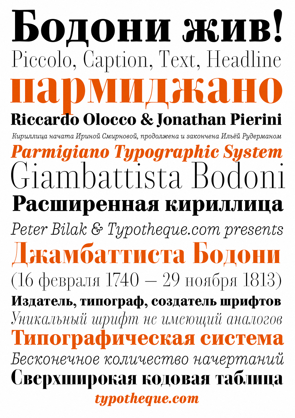 Beispiel einer Parmigiano Headline Pro Medium-Schriftart