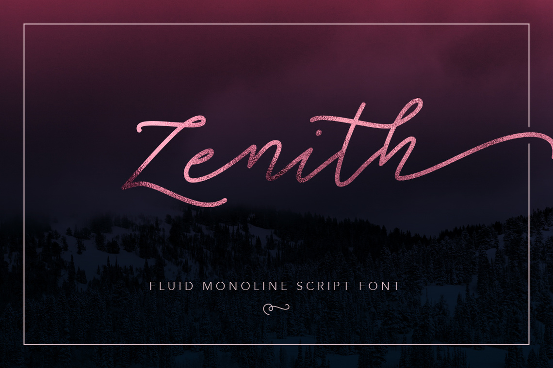 Beispiel einer Zenith-Schriftart