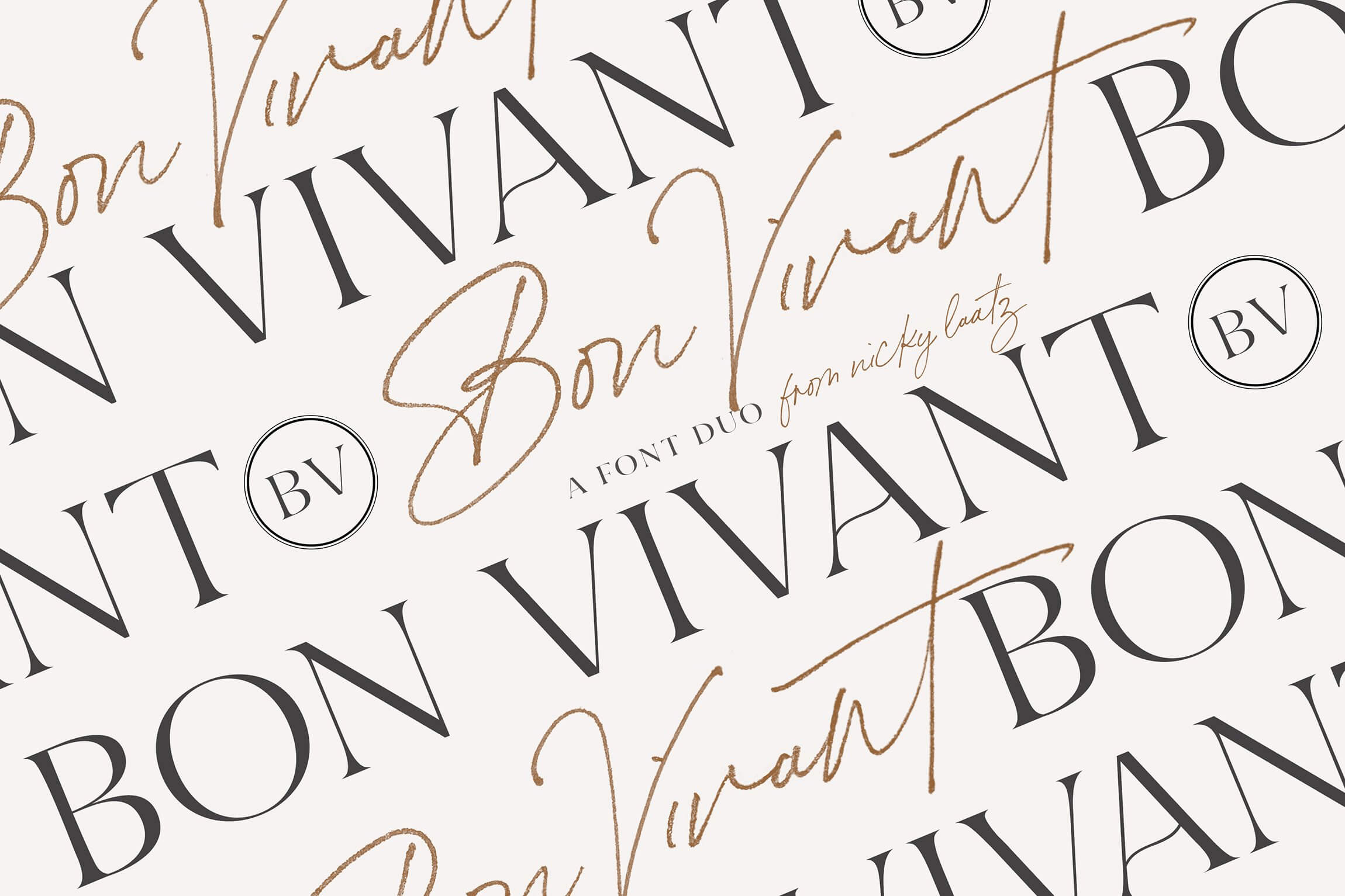 Beispiel einer Bon Vivant Family-Schriftart