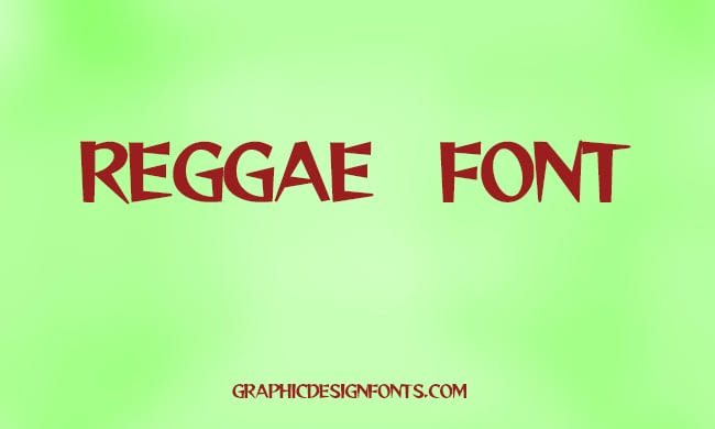 Beispiel einer Reggae One-Schriftart