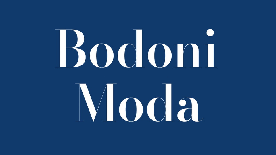 Beispiel einer Bodoni Moda Regular-Schriftart