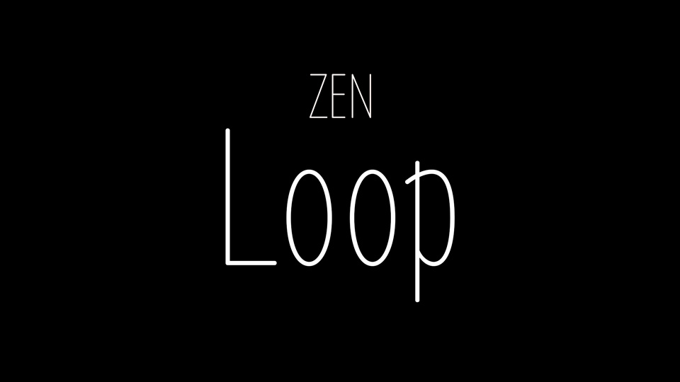 Beispiel einer Zen Loop Italic-Schriftart