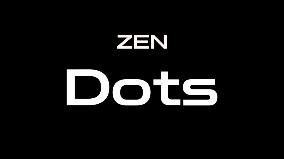 Beispiel einer Zen Dots-Schriftart