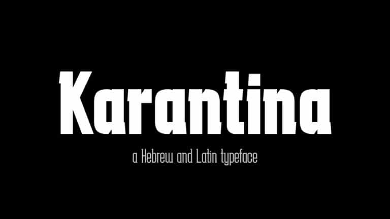 Beispiel einer Karantina-Schriftart