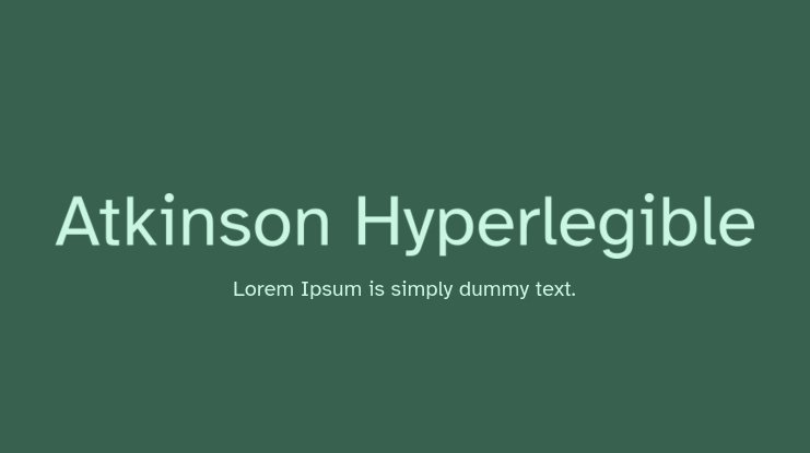 Beispiel einer Atkinson Hyperlegible-Schriftart