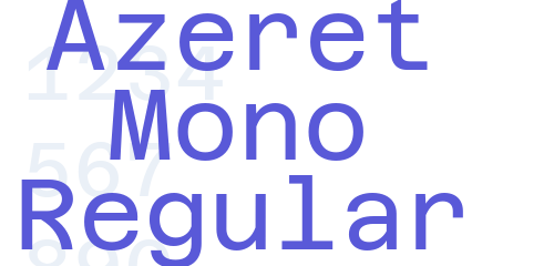 Beispiel einer Azeret Mono-Schriftart