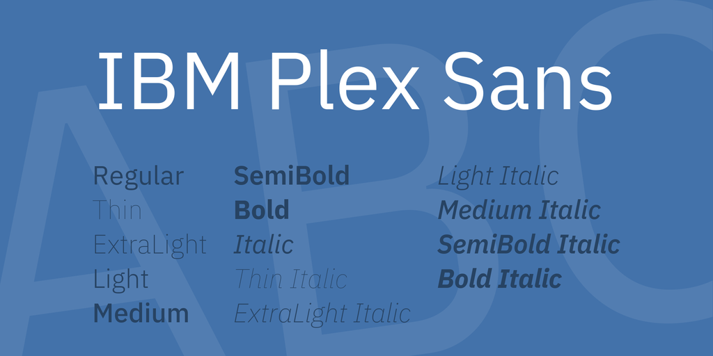 Beispiel einer IBM Plex Sans KR-Schriftart