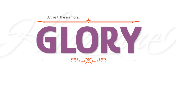 Beispiel einer Glory-Schriftart