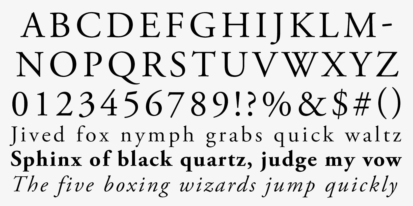 Beispiel einer Adobe Garamond Pro Bold-Schriftart