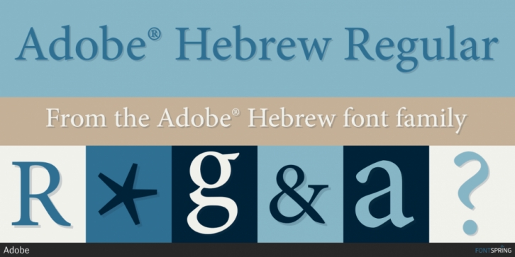Beispiel einer Adobe Hebrew-Schriftart