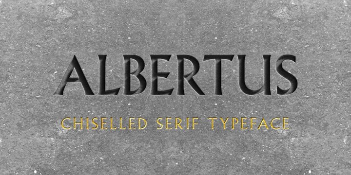 Beispiel einer Albertus-Schriftart