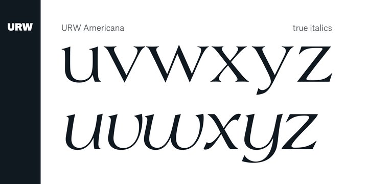 Beispiel einer Americana Extra Bold-Schriftart