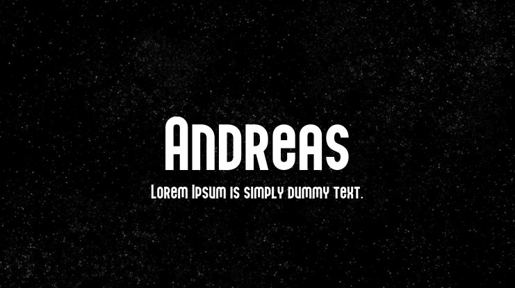 Beispiel einer Andreas Regular-Schriftart