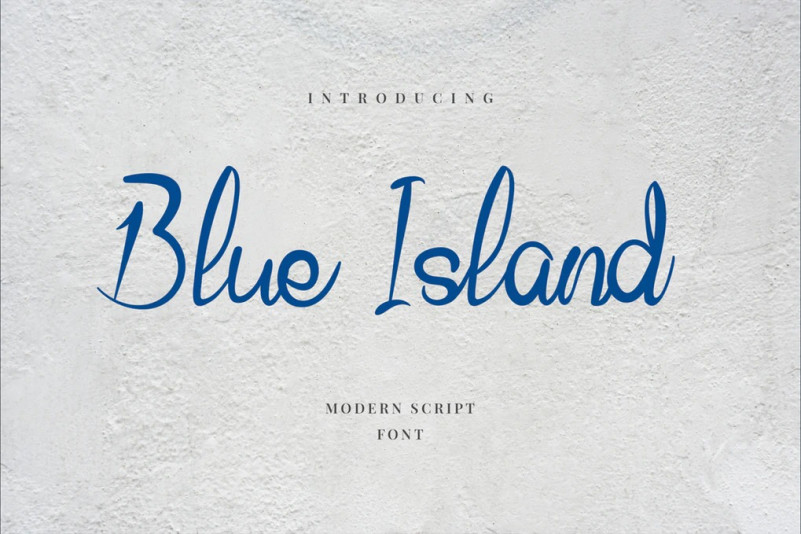 Beispiel einer Blue Island-Schriftart