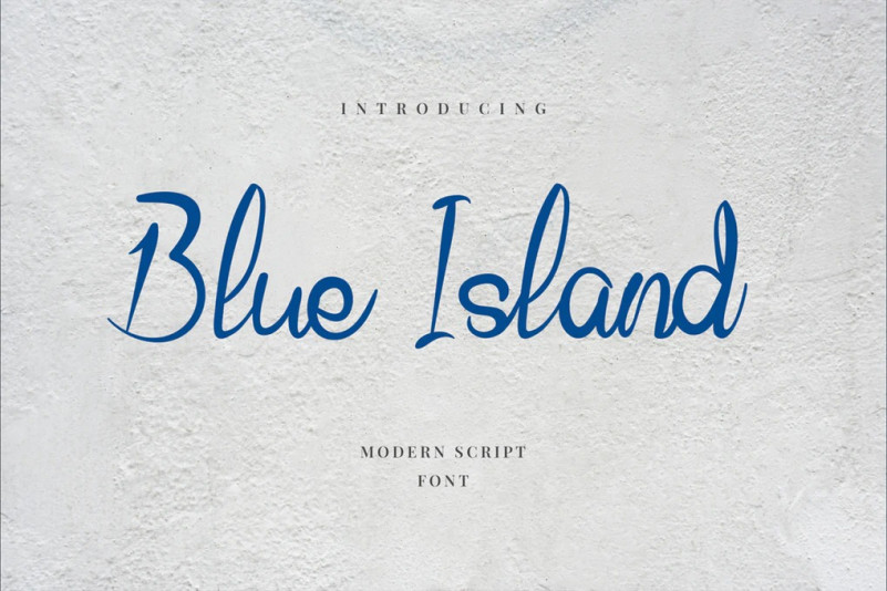 Beispiel einer Blue Island Regular-Schriftart