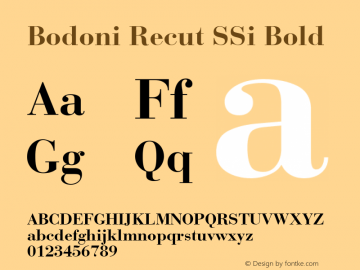 Beispiel einer Bodoni SSi-Schriftart