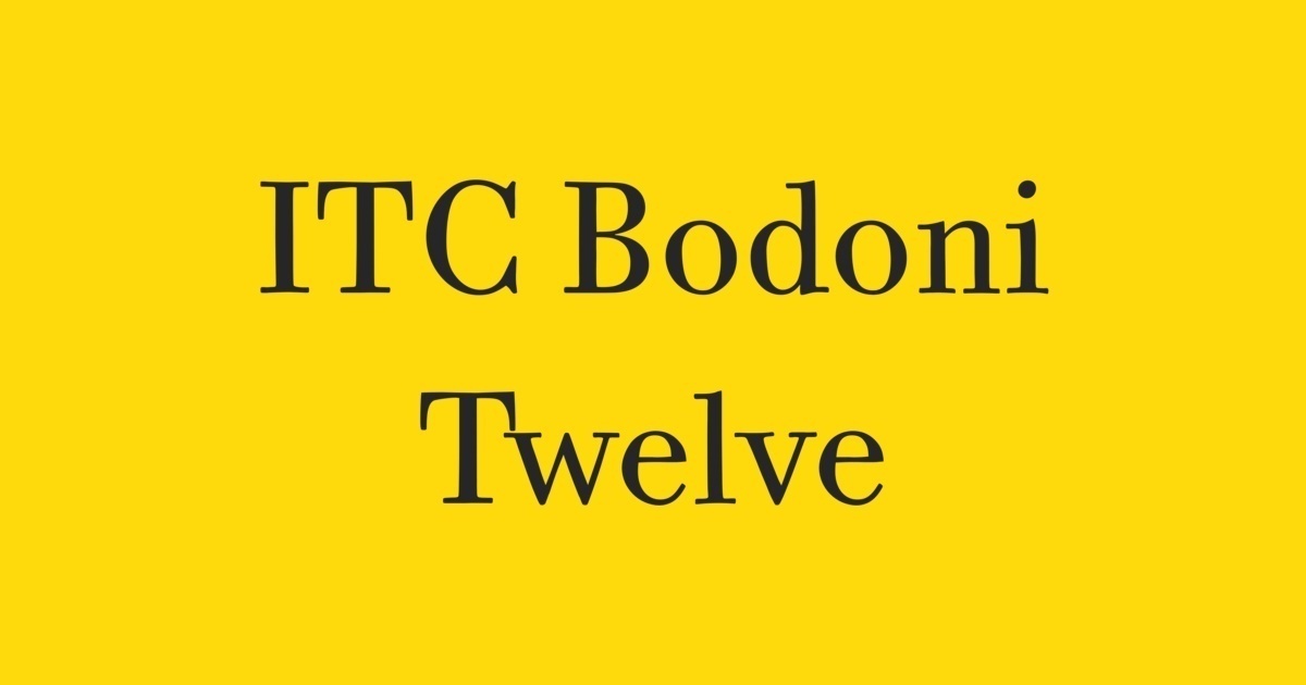 Beispiel einer Bodoni Twelve-Schriftart