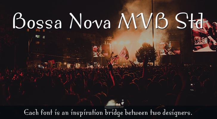 Beispiel einer Bossa Nova MVB Regular-Schriftart