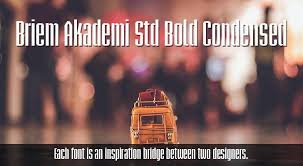 Beispiel einer Briem Akademi Bold Cond-Schriftart