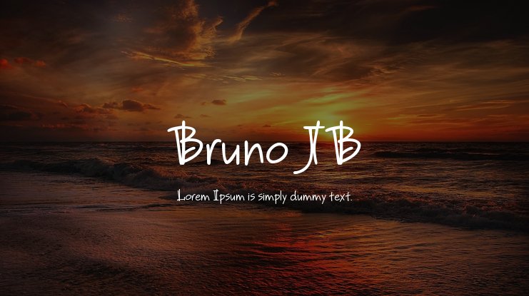 Beispiel einer Bruno JB-Schriftart