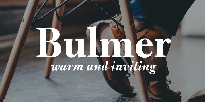 Beispiel einer Bulmer-Schriftart