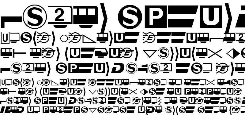 Beispiel einer Bundesbahn Pi-Schriftart