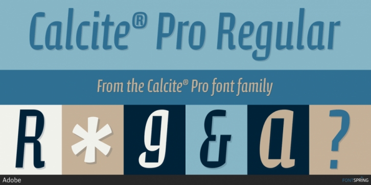 Beispiel einer Calcite Pro-Schriftart