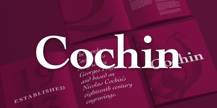 Beispiel einer Cochin-Schriftart