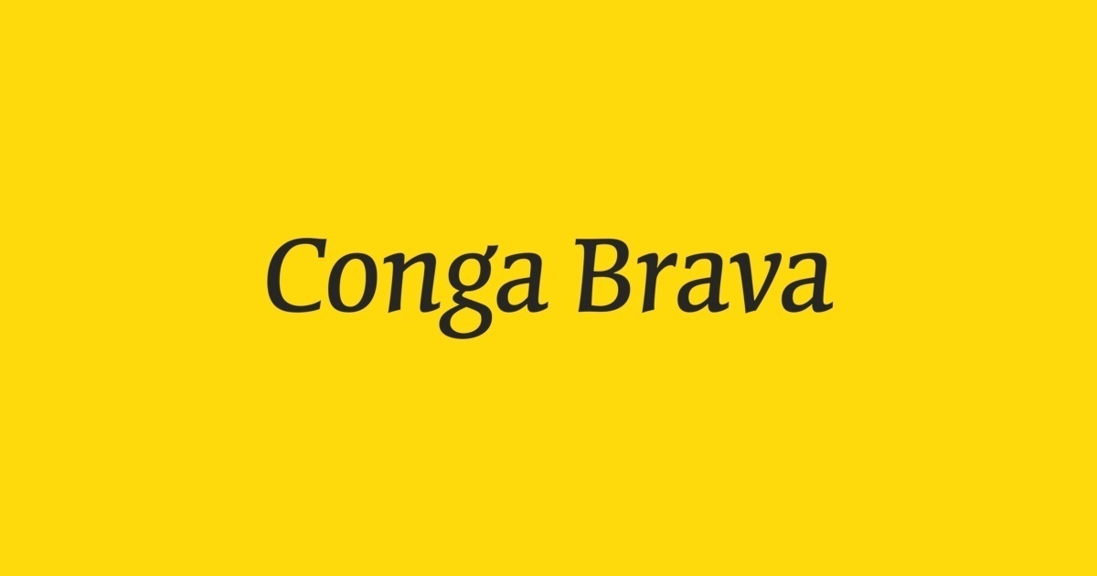 Beispiel einer Conga Brava-Schriftart