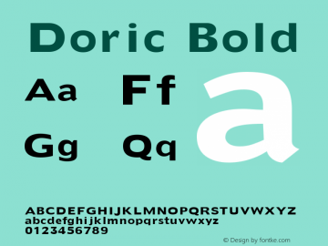 Beispiel einer Doric-Schriftart