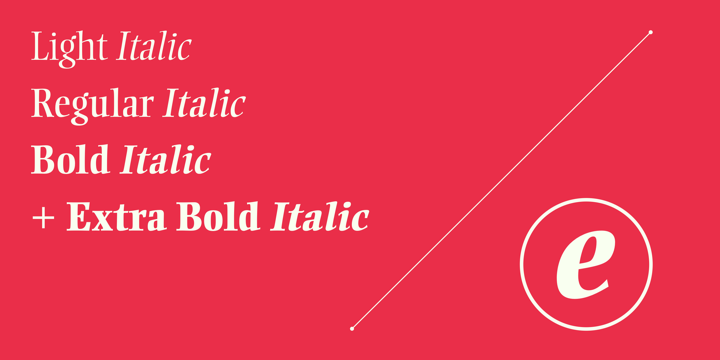 Beispiel einer Ellington Extra Bold Italic-Schriftart