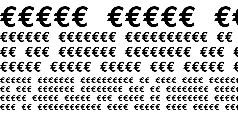 Beispiel einer Euro Mono-Schriftart