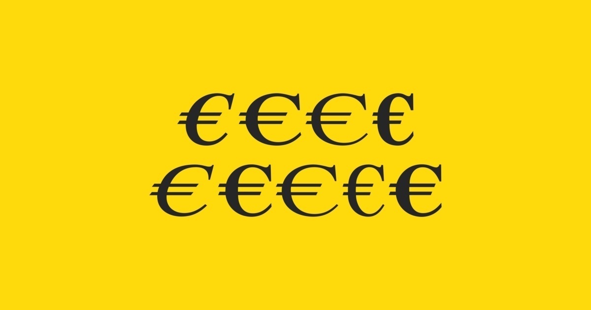 Beispiel einer Euro Serif-Schriftart