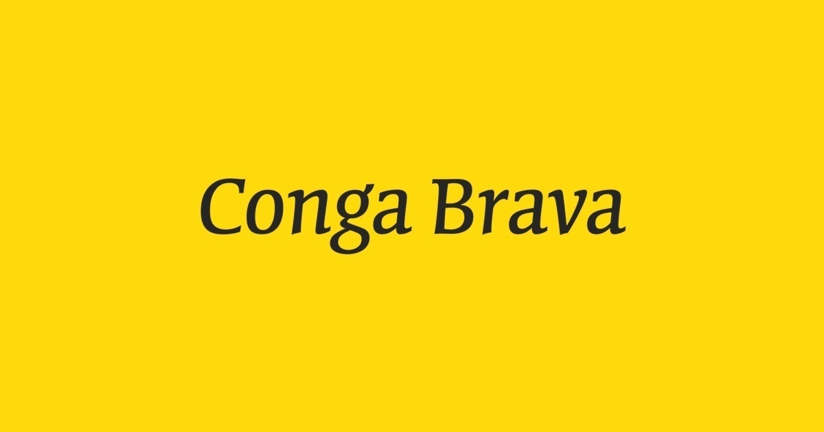 Beispiel einer Conga Brava Stencil Regular-Schriftart