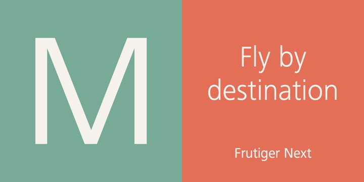 Beispiel einer Frutiger Next Regular-Schriftart