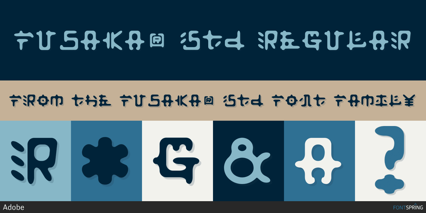 Beispiel einer Fusaka Regular-Schriftart