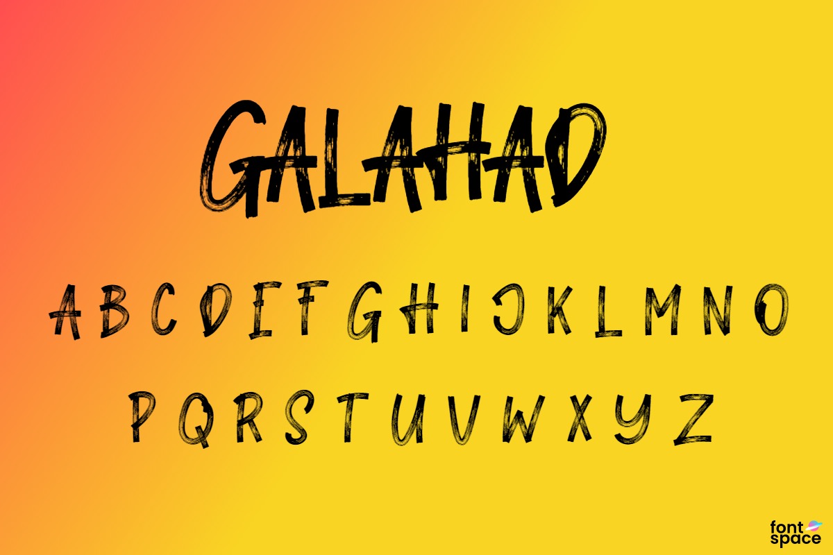 Beispiel einer Galahad Regular-Schriftart