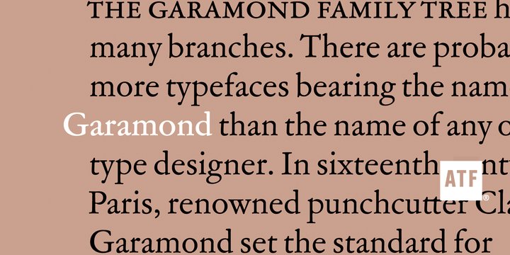 Beispiel einer Garamond 3-Schriftart