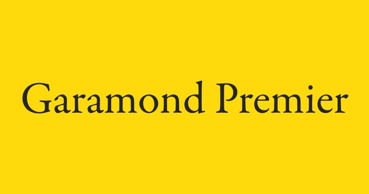 Beispiel einer Garamond Premier Pro-Schriftart