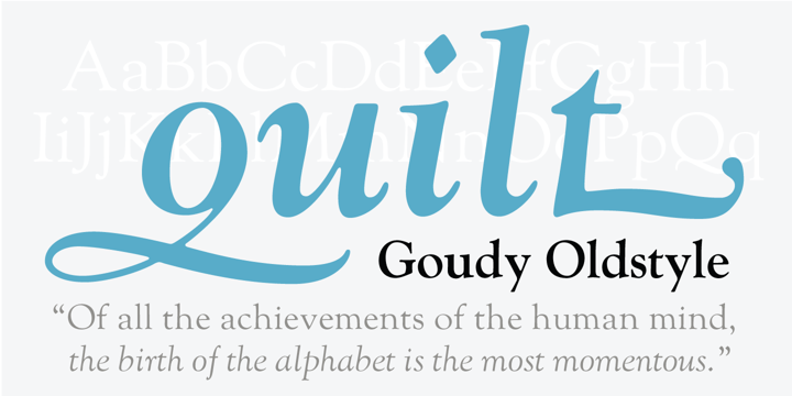 Beispiel einer Goudy Oldstyle Italic-Schriftart