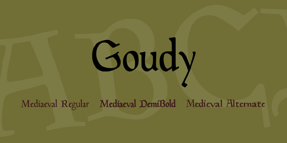 Beispiel einer Goudy-Schriftart