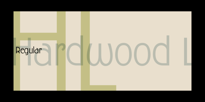 Beispiel einer Hardwood-Schriftart