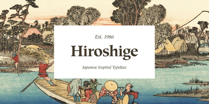 Beispiel einer Hiroshige-Schriftart