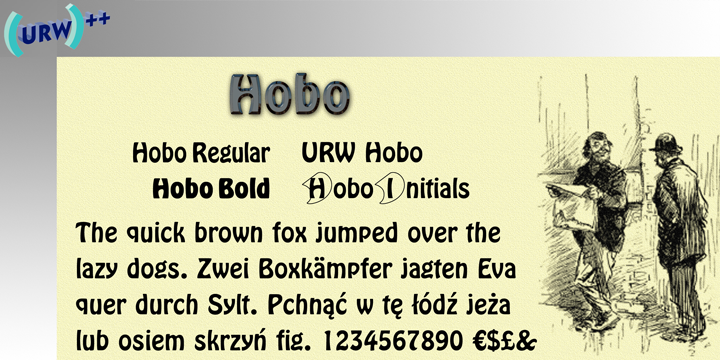 Beispiel einer Hobo-Schriftart