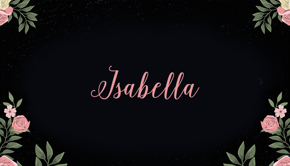 Beispiel einer Isabella-Schriftart