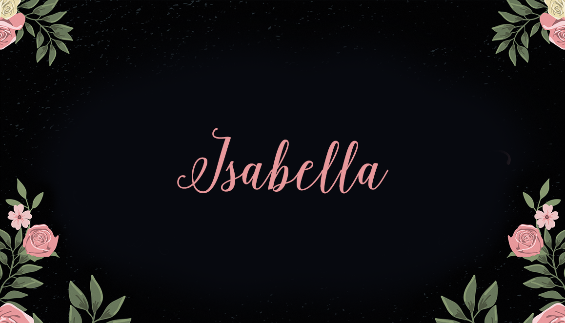 Beispiel einer Isabella Regular-Schriftart