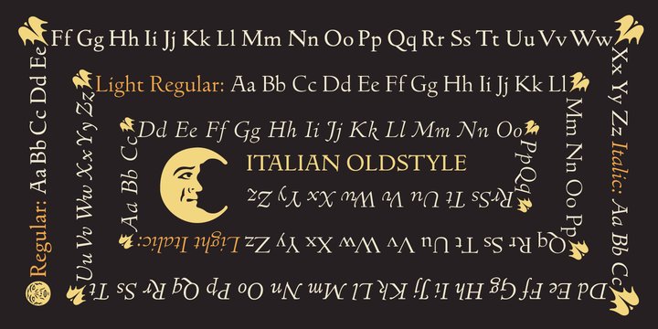 Beispiel einer Italian Old Style Regular-Schriftart