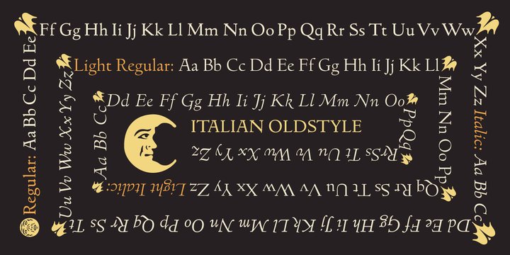 Beispiel einer Italian Old Style Bold Italic-Schriftart