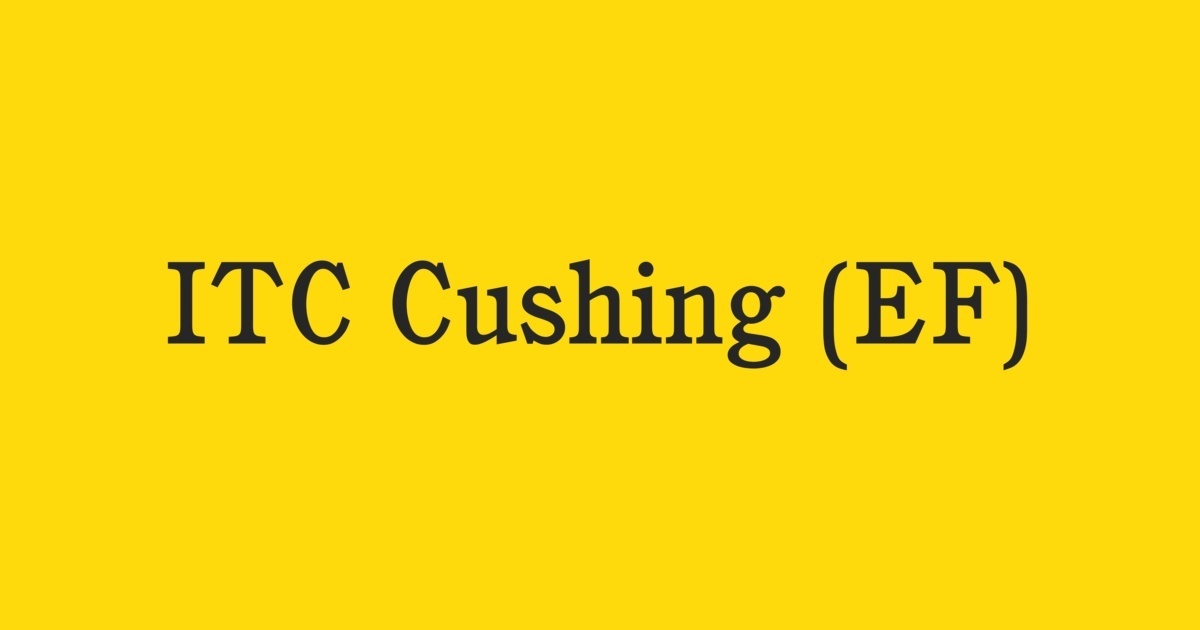 Beispiel einer ITC Cushing-Schriftart