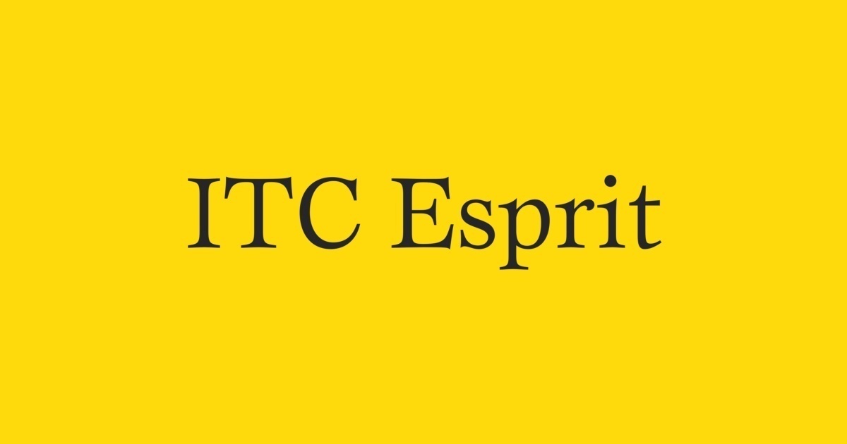 Beispiel einer ITC Esprit-Schriftart